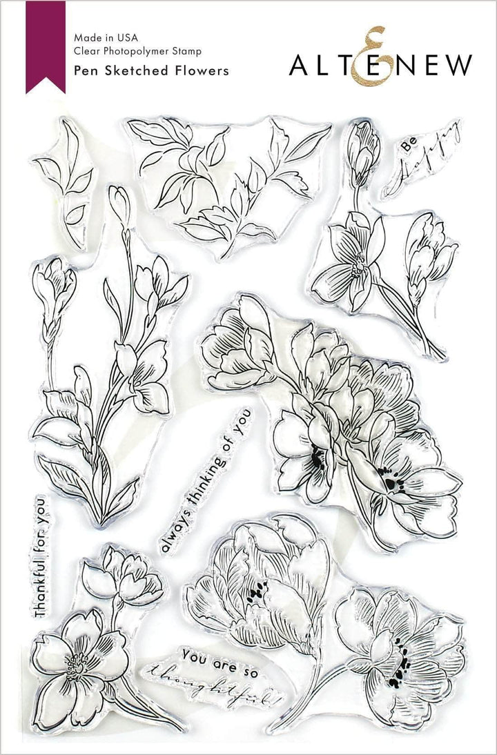 Pen Sketched Flowers