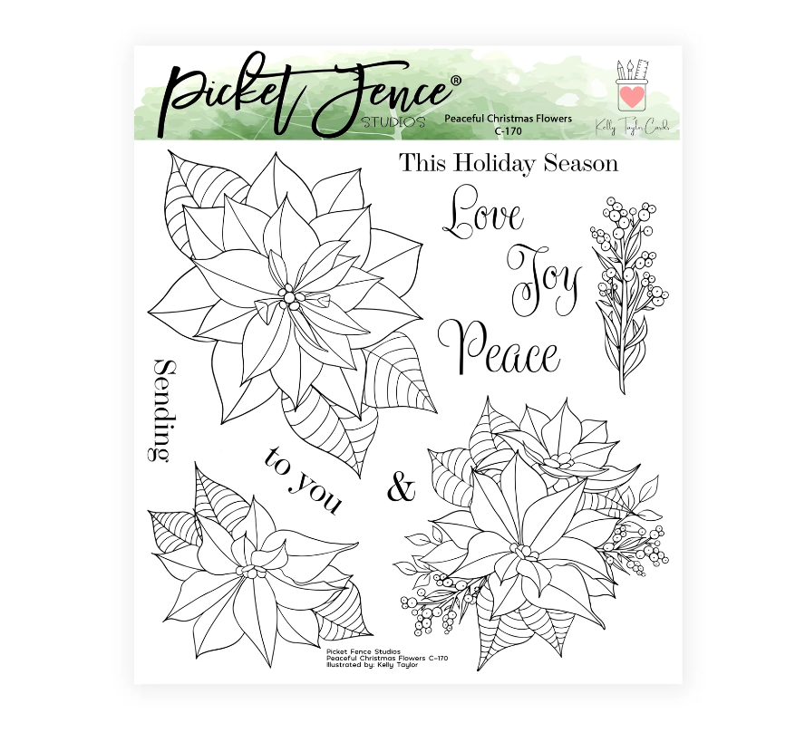 Peaceful Christmas Flowers Stamp