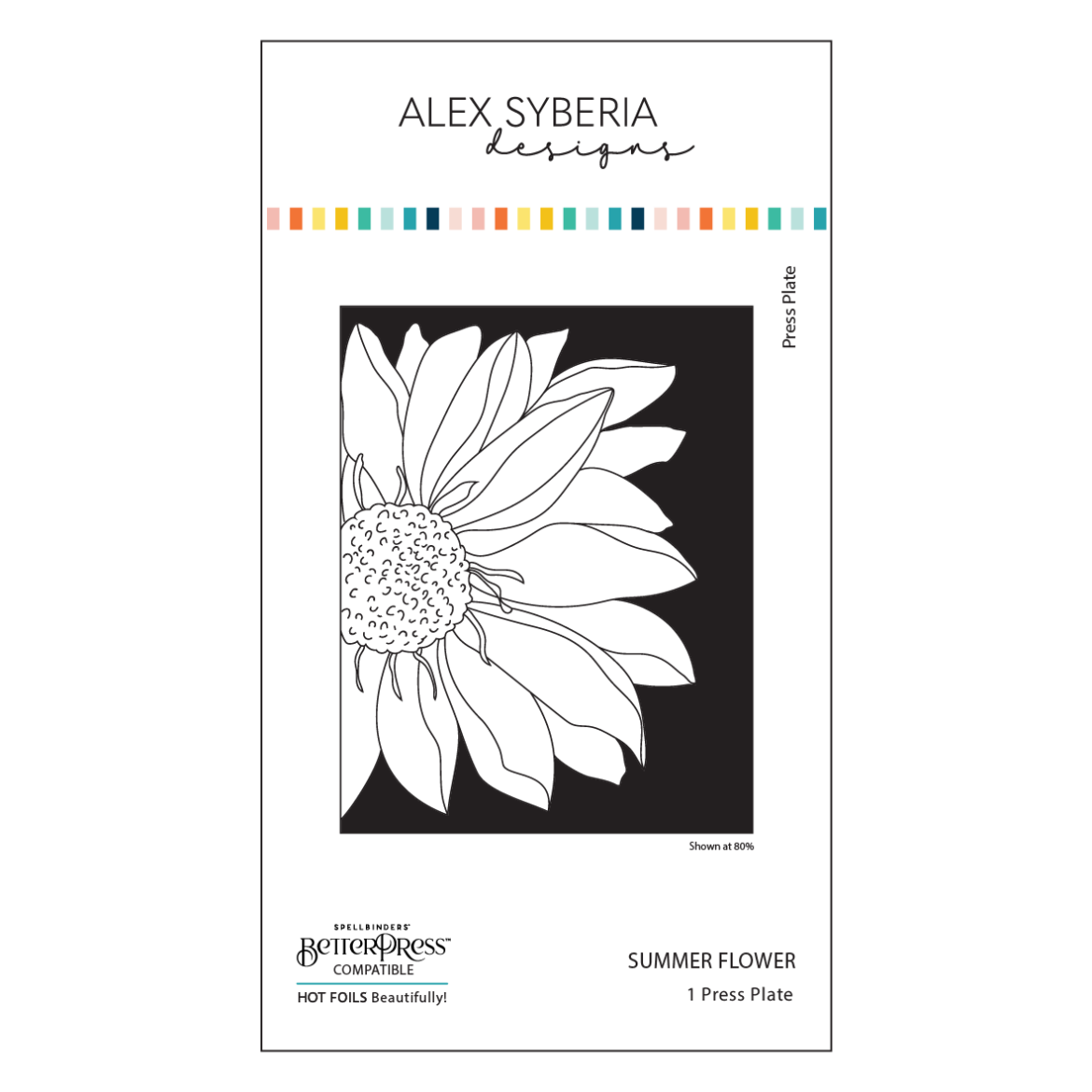 Summer Flower Press 
Plate